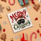 Black Cat Christmas Decor, Meowy Christmas Wooden Sign, Happy Holiday Decor - Image 4