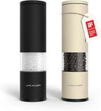 LARS NYSØM Salt and Pepper Grinder Set Manual, Stainless Steel Salt and Pepper by LN