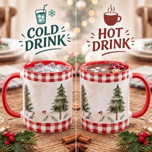 6 Pcs Christmas Tree Gift Mug 11oz for Women Mom - Image 4