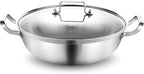 Delarlo Tri-Ply Stainless Steel Hot Pot 14 inch Everyday pan by DELARLOCOOKWARE