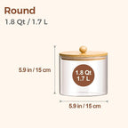 ComSaf Half Gallon Cookie Jar, Large Glass Jar - Image 2