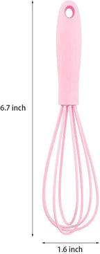 Silicone Whisk 5 Pcs Colorful Kitchen Mini Silicone Whisks, Whisk Set Egg Beater - Image 2