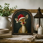 Christmas Reindeer Arched Decor, Rudolph Table Sign, 5.9x7.9 - Image 7