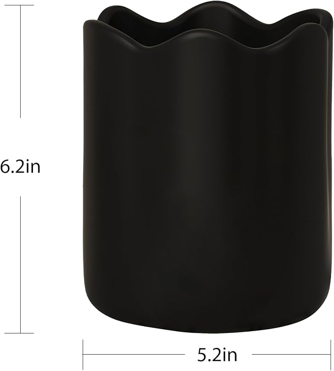 Large Utensil Holder for Kitchen Counter, Ceramic Kitchen Utensil Crock - Image 5