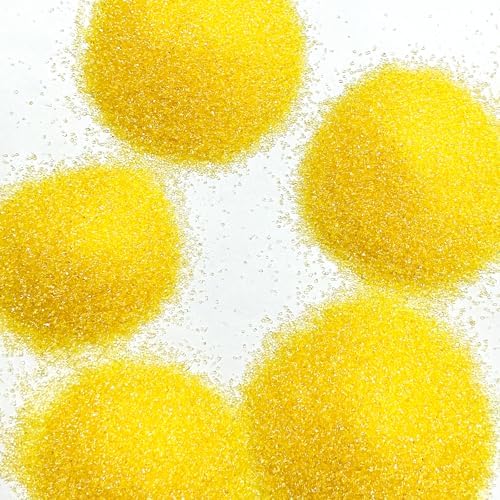 Edible Yellow Sanding Sugar Sprinkles 142g/ 5.01oz Sugar Crystals for Cake Decorating Candy Baking Decorations Ice Cream Toppings and Cookie Decorating for Valentines Halloween Christmas - Image 6