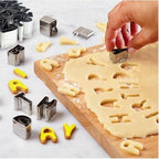 Mini Alphabet Number Cookie Cutters Sets of 37 Pieces Letter Mold Tools - Image 4