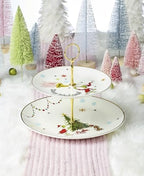 Lenox Merry Grinchmas Porcelain 2-Tier Christmas Serving Tray - Image 3