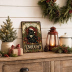 Funny Christmas Cat Sign, Black Cat Holiday Decor, Gothic Wall Art - Image 7