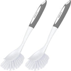 Amazer Dish Brush with Handle, 2 Pack Kitchen Scrub Brushes by Amazer