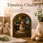Snowman Bathroom Arched Table Sign, Christmas Farmhouse Shelf Decor - Image 3