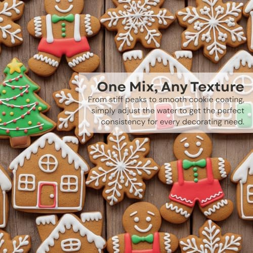 Chefmaster Premium Holiday Royal Icing Mix, Decorating Cookies, Making Cake Decorations, Extra Smooth & Versatile, Just Add Water, Non-GMO, Made in USA, 16 oz - Image 4