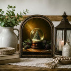 Christmas Snow Globe Arched Table Sign, Rustic Farmhouse Decor - Image 7