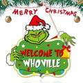 Christmas Decorations Hanging Signs Christmas Door Sign Welcome to Whoville Sign for Holiday Xmas Door Decor by Unknown
