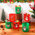 Potchen 24 Pcs Christmas Plastic Mugs Bulk 12 oz, Christmas - Image 3