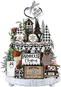 Funnymoom 17 Pcs Christmas Tiered Tray Decor Set Winter Tiered Tray Decor by Funnymoom