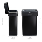 Clorox 13 Gallon Trash Can - 50L Slim Open Top Garbage Bin - Image 3