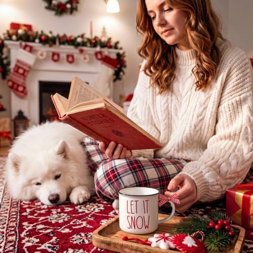6 Pcs Christmas Mugs Gifts Bulk Red White Hot Cocoa Mugs Gifts - Image 6