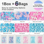 Pink and Blue Cake Sprinkles with Baby Feet, Gender Reveal Sprinkles, 180g - Image 3