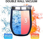MEZMUT 12 Oz Insulated Wine Tumbler Bulk with Lid Wine Glass(Multi4,4 Pack) - Image 5