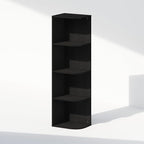 Furinno Reed Corner Shelf, 4-Tier Corner Bookshelf, Book Shelf, Corner Shelves - Image 3