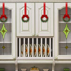 Retrowavy 12 Pcs Small Christmas Kitchen Cabinet Wreaths with Ribbon - Image 3