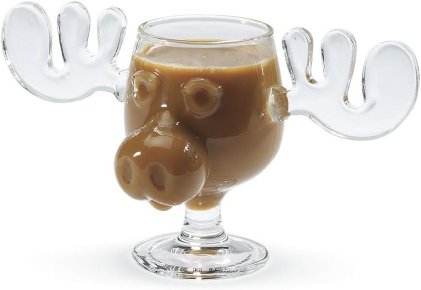 National Lampoon’s Christmas Vacation Griswold Moose Mugs – Holiday Drinkware Set, Movie Collectible Cups, Gag Gift, White Elephant for Adults Kids and Family - 8 oz glass - Image 6