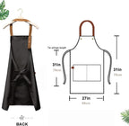 Kitchen Bib Apron with Pockets, Women Men Adjustable Neck Strap Water Resistant - Image 4