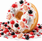 Edible Halloween Sprinkles,RIP Tombstone Silver Cross,Pearl Confetti Sugar - Image 3