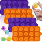 Pumpkin & Ghost Candy Silicone Molds for Halloween Small Chocolate, Wax Melts, Cake Decoration 15 Cavity Food Grade Bpa Free for Kids, Oven Safe DIY Homemade Mould Treat or Trick -4 PCS by HKNMTT