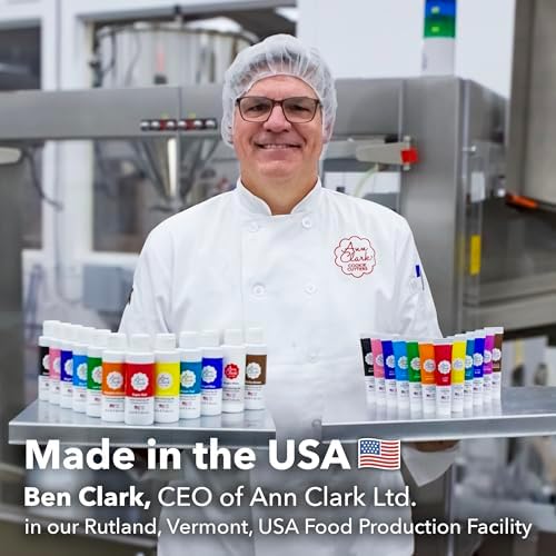 Ann Clark Professional-Grade Gel Food Coloring Made in USA .7 oz, 12-pack - Image 6