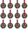 Retrowavy 12 Pcs Small Christmas Kitchen Cabinet Wreaths with Ribbon by Retrowavy