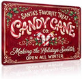 Candy Cane Sign, Christmas Sweet Shop Decor, Vintage Wall Art by Unknown