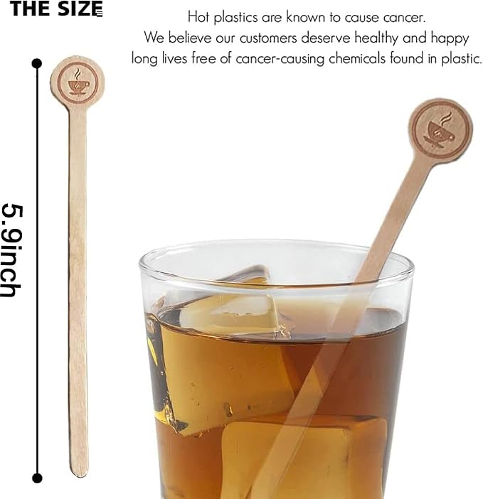 Coffee Stirrers Stir Sticks Wooden Beverage Mixer - Image 5