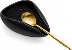 Ceramic Coffee Spoon Rest, Small Black Spoon Rest and Coffee Spoon Holder by Unknown
