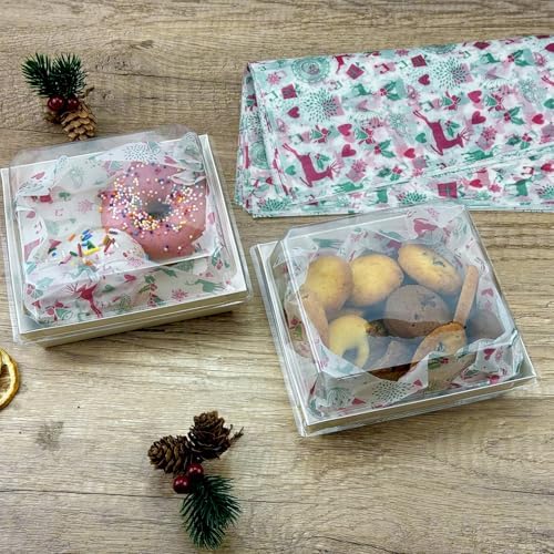 CAMKYDE 100 Pcs Christmas Wax Paper Sheets - Grease Proof for Food, Deli Paper Holiday Use (Reindeer) - Image 7
