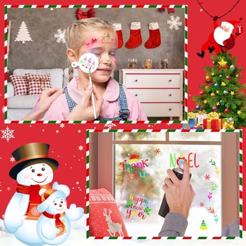 JULBEAR 36Pcs Christmas Stencils Reusable Cookie Cake Coffee Baking Molds - Image 6