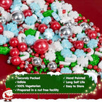 Edible Christmas Sprinkles for Cake Decorating,Winter White Blue Snowflake - Image 6