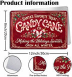 Candy Cane Sign, Christmas Sweet Shop Decor, Vintage Wall Art - Image 3