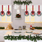 Retrowavy 12 Pcs Small Christmas Kitchen Cabinet Wreaths with Ribbon - Image 5