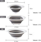 Collapsible Colander and Strainer, Silicone Strainer Colanders & Food Strainers - Image 3