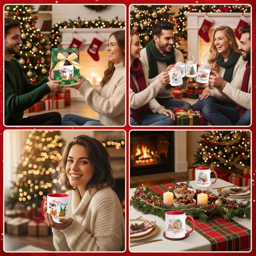 LemonRoad 12 Sets Christmas Coffee Mugs with Mug Boxes 12 oz - Image 7