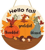 Thanksgiving Decorations - Friendsgiving Wood Welcome Sign for Front Door by OHOME