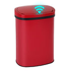 PayLessHere | 13 Gallon Stainless Steel Trash Can | Red | Automatic Touchless by PayLessHere
