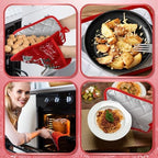 Jingmore 12 Pcs Christmas Pot Holders with Pocket Red Green Pot Holders for Kitchen Santa Claus Snowman Hot Pads and Oven Mitts Cute Farmhouse Oven Gloves Gift for Christmas Winter Baking Cooking - Image 5