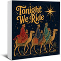 Christian Christmas Decor, Tonight We Ride Wooden Sign Bible Story Decor by EUDOSI
