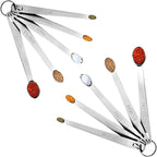 2 Pack Teaspoon Measuring Spoons, 1/4 tsp, 1/8 tsp, 1/16 tsp, 1/32 tsp by YUNNKEEY