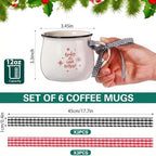Sawysine 6 Set Christmas Coffee Mugs, Holiday Gift, Cute Style - Image 2