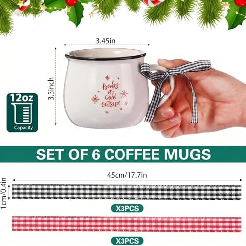 Sawysine 6 Set Christmas Coffee Mugs, Holiday Gift, Cute Style - Image 2