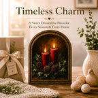 Christmas Candle Arched Table Sign, Rustic Farmhouse Holiday Decor - Image 3