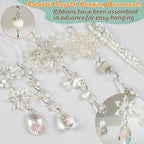 Crystal Christmas Tree Ornaments, 32pcs Iridescent Acrylic Snowflake Icicle - Image 4